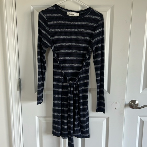 Sante M. Cicca Blue, black and white Striped Dress Size Small - Picture 1 of 7